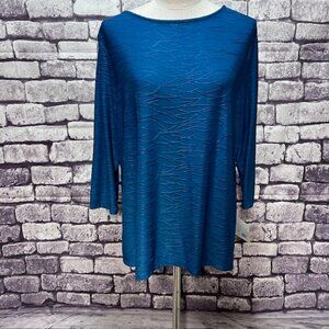 Croft & Barrow NWT Teal Blouse Size XXL